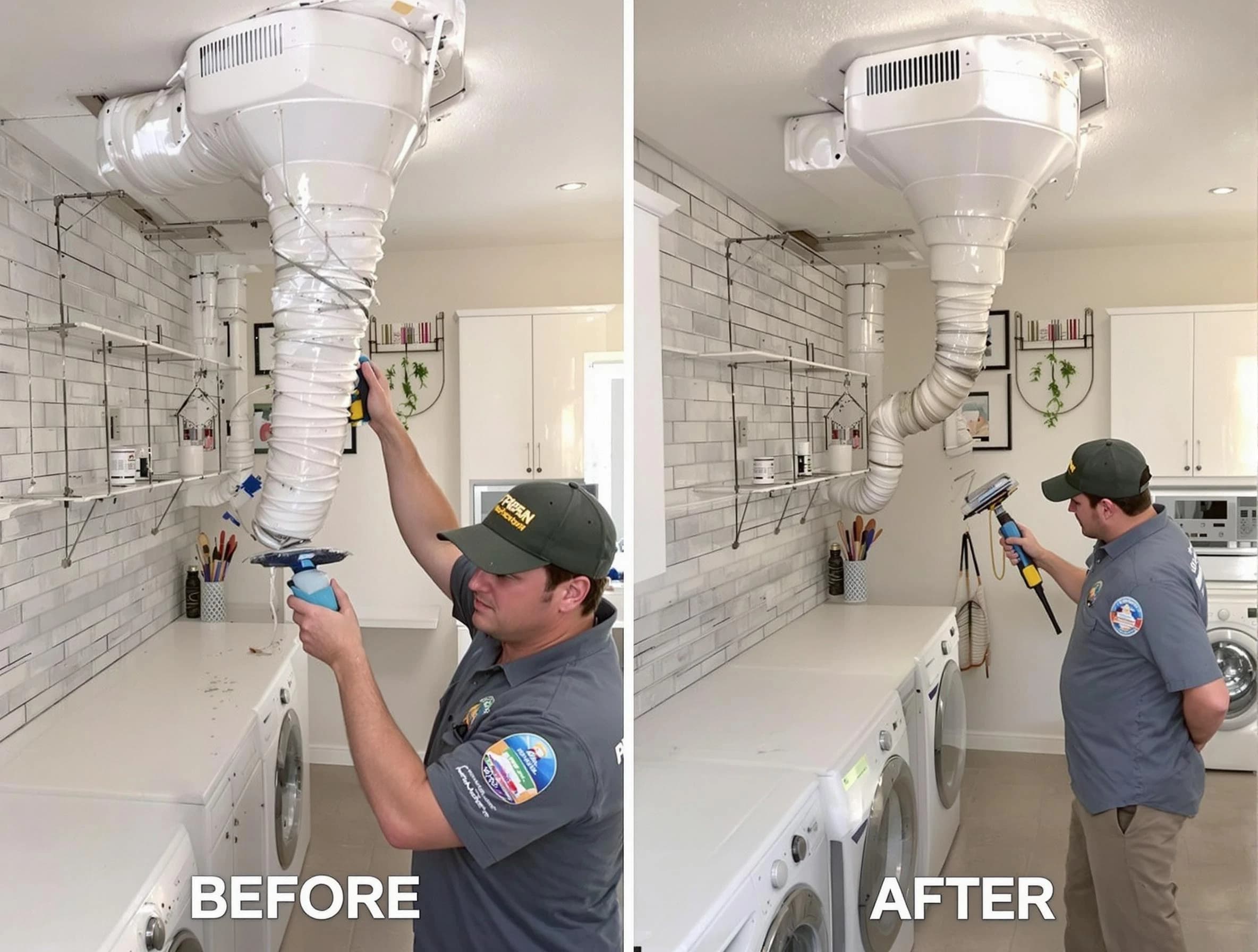 Professional dryer exhaust vent cleaning by Mountain Park Dryer Vent Cleaning in Mountain Park