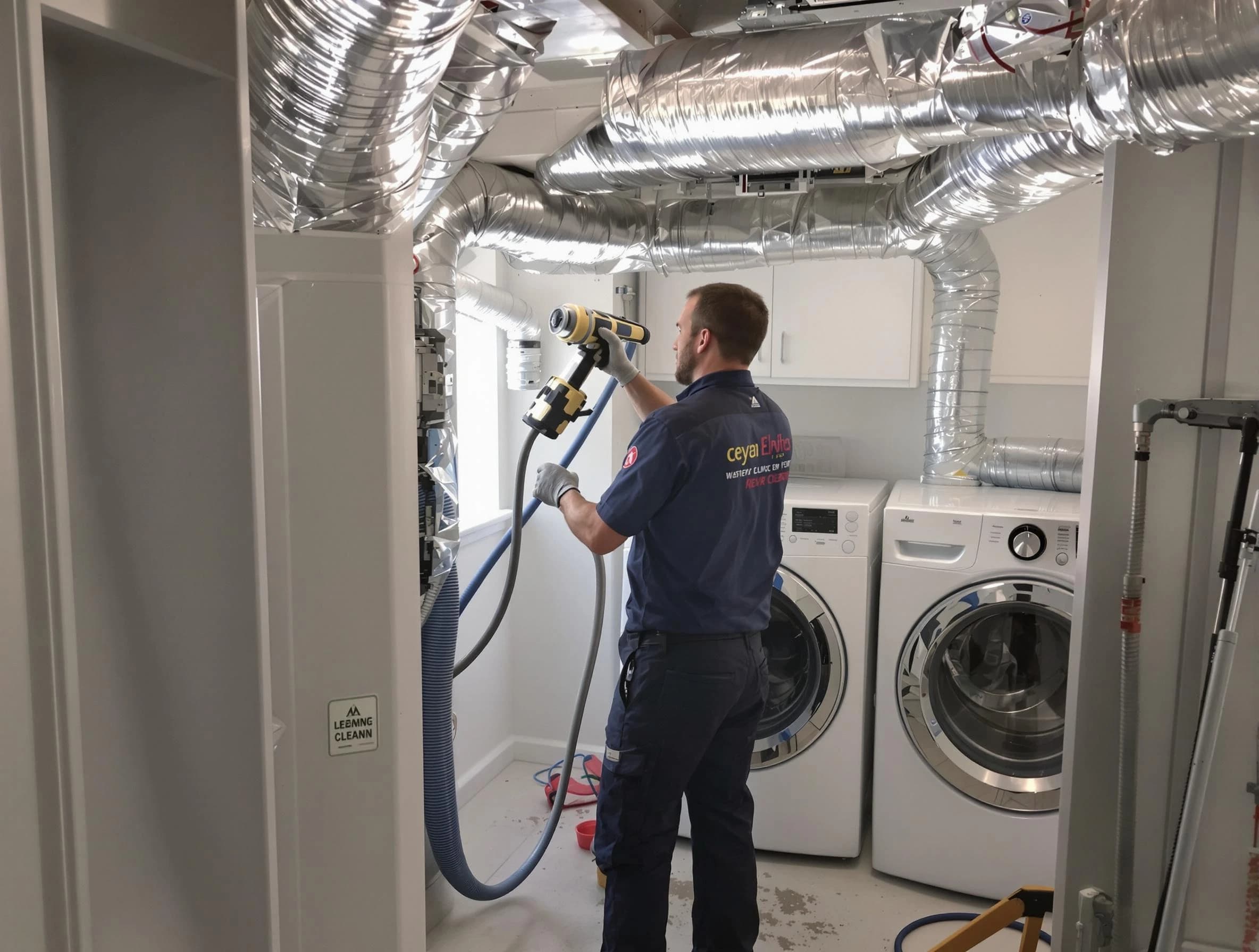 Mountain Park Dryer Vent Cleaning specialist using advanced equipment for thorough duct cleaning in Mountain Park